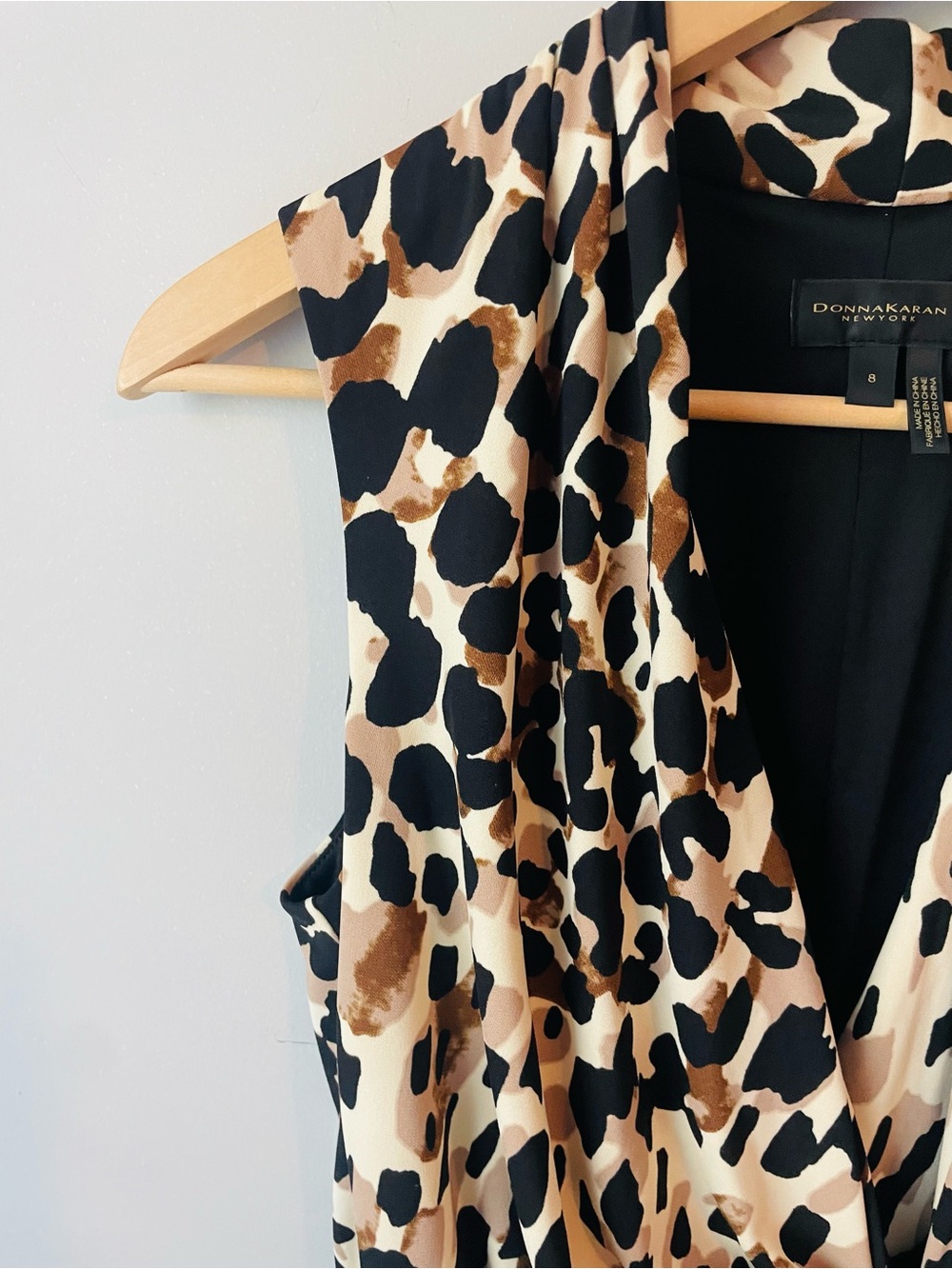 Donna Karan New York Sleeveless Leopard Print Dress - Picture 7 of 10